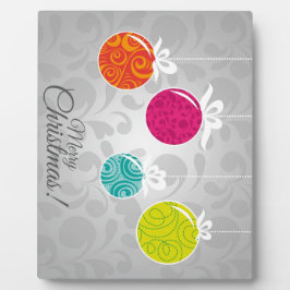 Niedliche, farbenfrohe Weihnachtsdekorationen Fotoplatte