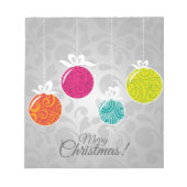 Niedliche, farbenfrohe Weihnachtsdekorationen Notizblock (Vorderseite)