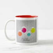 Niedliche, farbenfrohe Weihnachtsdekorationen Zweifarbige Tasse (Links)