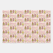 Niedliche Farbenfrohe Weihnachtskugel Geschenkpapier Set (Vorderseite 3)