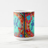 Niedliche Farbenfrohe Whimsical Dankbarkeit Inspir Kaffeetasse (Mittel)
