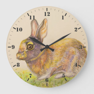 Niedliche, farbenfrohe, zeichnend Kunst Große Wanduhr