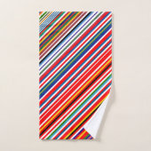 Niedliche farbenfrohe Zierstreifen Badhandtuch Set (Handtuch)