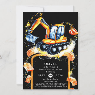 Niedliche Farbenkonstruktionen Geburtstag Einladung