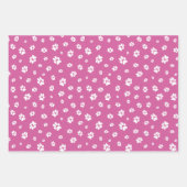 Niedliche Farbenmuster von Pfoten und Herz Geschenkpapier Set (Vorderseite 2)