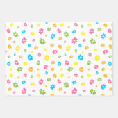 Niedliche Farbenmuster von Pfoten und Herz Geschenkpapier Set (Vorderseite)