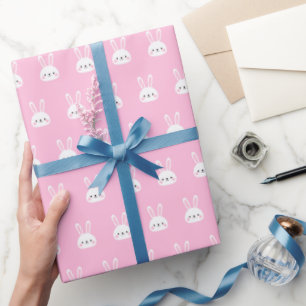 Niedliche Farbenpracht bei der Bunny White Rabbit Geschenkpapier