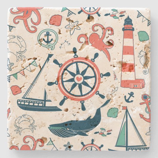 Niedliche Farbenpracht Steinuntersetzer (Vorderseite)