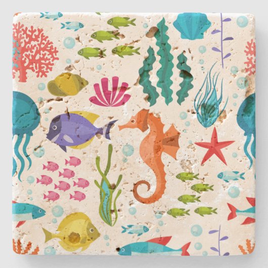 Niedliche farbenprächtige Darstellung des tropisch Steinuntersetzer (Vorderseite)