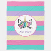 Niedliche Farbenspiel Fleecedecke (Vorderseite)