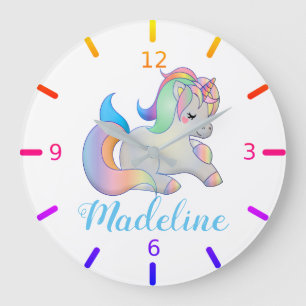 Niedliche Farbenspiel Große Wanduhr