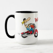 Niedliche Farbenwelt Bester Biker Vater Tasse (Links)