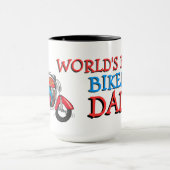 Niedliche Farbenwelt Bester Biker Vater Tasse (Zentrum)