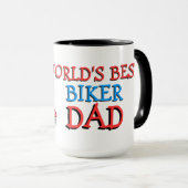 Niedliche Farbenwelt Bester Biker Vater Tasse (VorderseiteRechts)