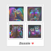 NIEDLICHE FARBFARBIGE LIEBE AUFKLEBER (Blatt)