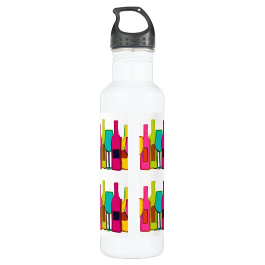 Niedliche Farbflaschen Edelstahlflasche (Rückseite)