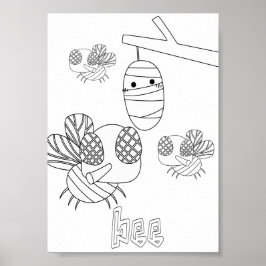 Niedliche Farbgeburten Poster