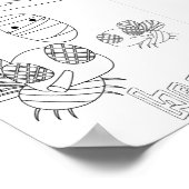 Niedliche Farbgeburten Poster (Ecke)