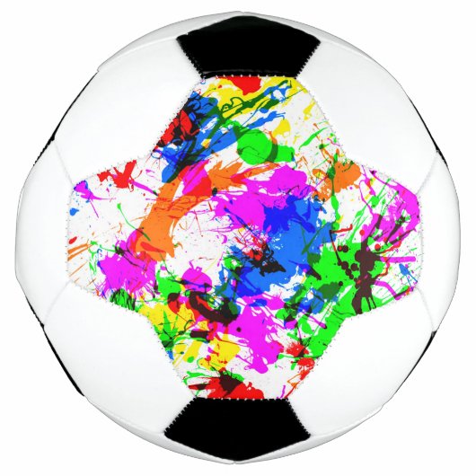 Niedliche Farbgestaltung von Spritzern Fußball (Vorderseite)