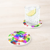 Niedliche Farbgestaltung von Spritzern Sandstein Untersetzer (Seite)