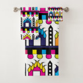 Niedliche Farbhäuser Badhandtuch Set (Insitu)