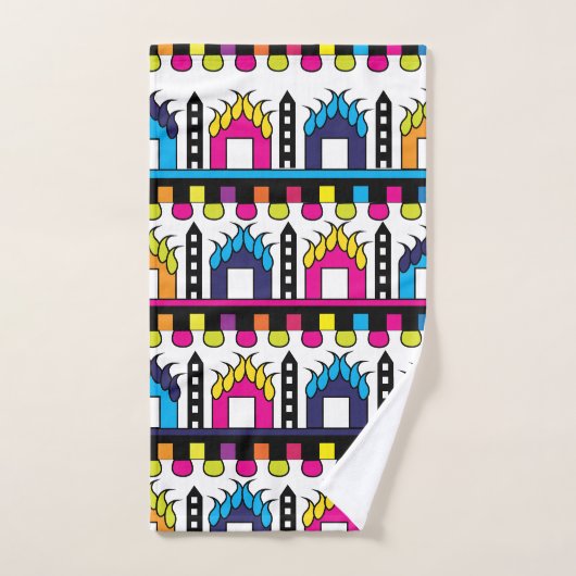 Niedliche Farbhäuser Badhandtuch Set (Handtuch)