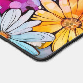 Niedliche Farbige Abstrakte Blume Illustration Schreibtischunterlage (Ecke)