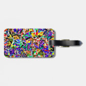 Niedliche, farbige abstrakte Lackierung iPad Luftk Gepäckanhänger (Rückseite horizontal)