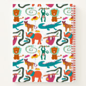 Niedliche Farbige Abstrakte Tiere Kinderkünstlersk Notizblock (Rückseite)