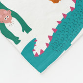 Niedliche Farbige Abstrakte Tiere Kindermuster Fleecedecke (Ecke)