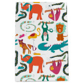 Niedliche Farbige Abstrakte Tiere Kindermuster Mittlere Geschenktüte (Vorderseite)