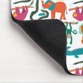 Niedliche Farbige Abstrakte Tiere Kindermuster Mousepad (Ecke)
