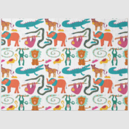 Niedliche Farbige Abstrakte Tiere Kindermuster Seidenpapier