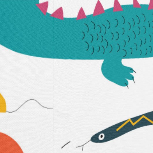 Niedliche Farbige Abstrakte Tiere Kindermuster Tapete (Naht)