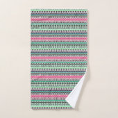 Niedliche, farbige Aztec-Muster Badhandtuch Set (Handtuch)
