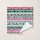 Niedliche, farbige Aztec-Muster Badhandtuch Set (Waschlappen)