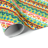 Niedliche, farbige Aztec-Muster Geschenkpapier (Rolleneckpunkt)
