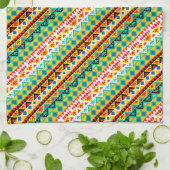 Niedliche, farbige Aztec-Muster Küchentuch (Gefaltet)