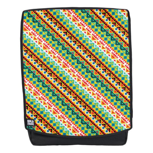 Niedliche, farbige Aztec-Muster Rucksack (Vorderseite)