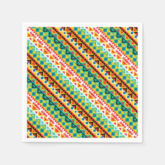 Niedliche, farbige Aztec-Muster Serviette (Vorderseite)
