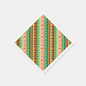 Niedliche, farbige Aztec-Muster Serviette (Ecke)