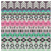 Niedliche, farbige Aztec-Muster Stoff (Nahaufnahme)