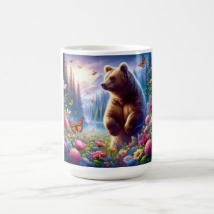 Niedliche, farbige Bären und Schmetterlinge Kaffeetasse