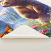 Niedliche, farbige Bären und Schmetterlinge Sherpadecke (3/4)