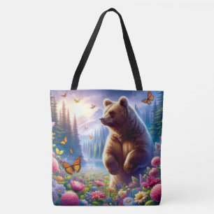 Niedliche, farbige Bären und Schmetterlinge Tasche