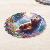 Niedliche, farbige Bären und Schmetterlinge Untersetzer (angewinkelt)