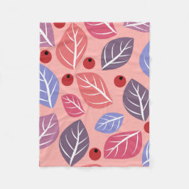 Niedliche farbige Blätter | Fleecedecke