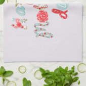 Niedliche farbige Blume Briefe glückliche Mütter T Küchentuch (Gefaltet)