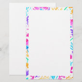 Niedliche farbige Blume Briefpapier (Vorne/Hinten)