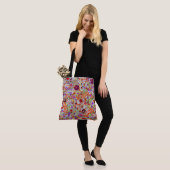 Niedliche farbige Blume Collage Design Tasche (Am Model)